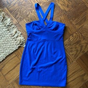 Blue Bodycon Cocktail Dress